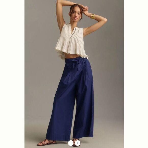 Maeve Pants - Anthropologie Maeve Skirty Utility Wide-Leg Pants